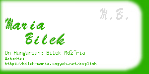 maria bilek business card